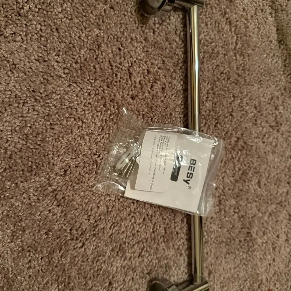 BESy Adjustable 15 to 26 Inch Single Bath Towel Bar for Bathroom brand new